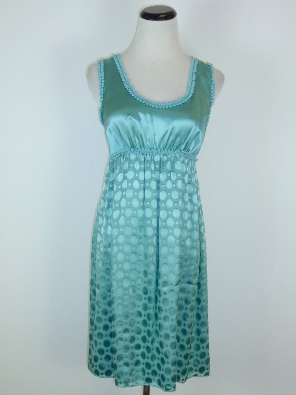 STUDIO M TURQUOISE BLUE silk blend DRESS S